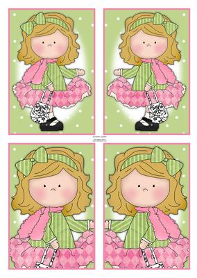 Le Chic Girl in Pinks & Greens Toppers