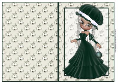 Christmas Cutie in Green Quick Card