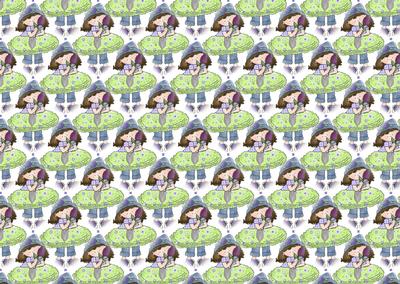 Cute Cloey Loves Purple Backing Paper (3)