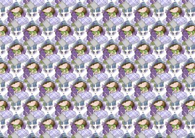 Cute Cloey Loves Purple Backing Paper (4)