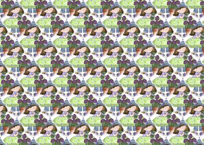 Cute Cloey Loves Purple Backing Paper (5)