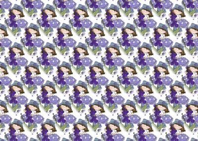 Cute Cloey Loves Purple Backing Paper (6)