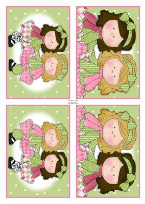 Le Chic Girls in Pinks & Greens Toppers