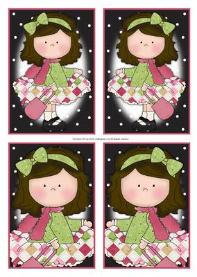 Le Chic Girl in Pinks & Greens Toppers