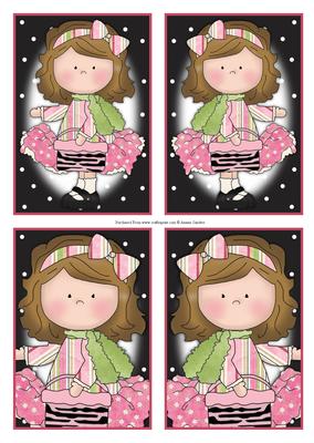 Le Chic Girls in Pinks & Greens Toppers