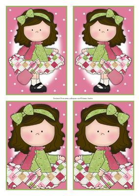 Le Chic Girls in Pinks & Greens Toppers
