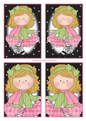 Le Chic Girls in Pinks & Greens Toppers