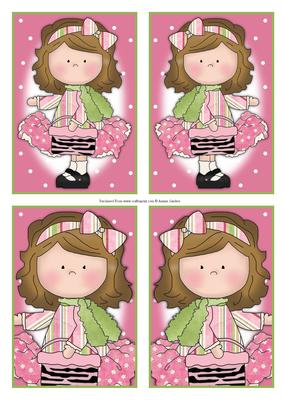 Le Chic Girls in Pinks & Greens Toppers