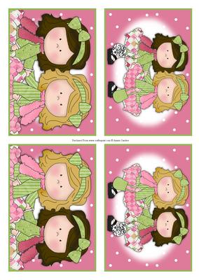 Le Chic Girls in Pinks & Greens Toppers