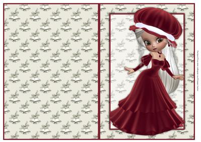 Christmas Cutie in Red Quick Card