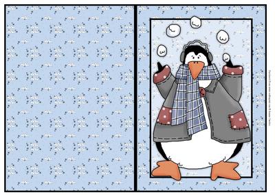 Penguin & Snowball Quick Card