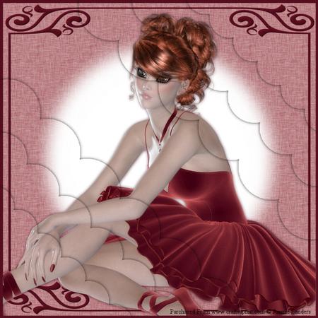 Stunning Ballerina 8x8 Scallop Card Kit