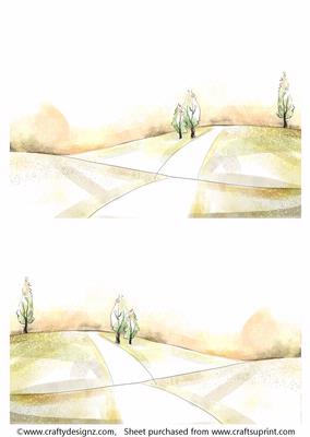 2 A5 Backgrounds for Your Decoupage Ladies & Rubber Stamps