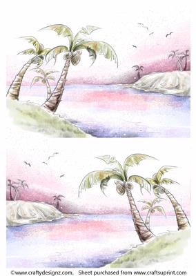 2 A5 Backgrounds for Your Decoupage Ladies & Rubber Stamps
