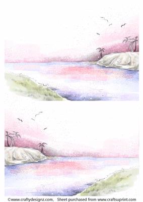 2 A5 Backgrounds for Your Decoupage Ladies & Rubber Stamps