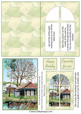 Village by the Lake Window Card Kit