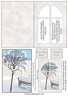 Winter Scene Window Card Kit