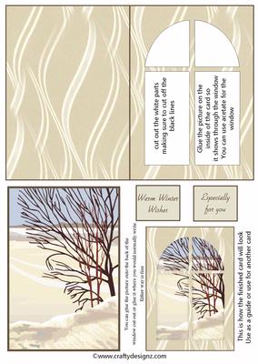 Winter Scene Window Card Kit
