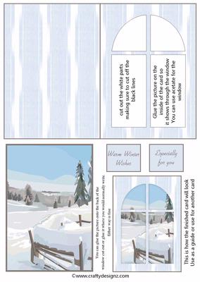 Winter Scene Window Card Kit