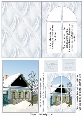 Winter Scene Window Card Kit