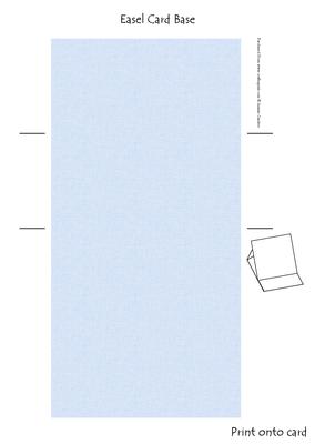 Blue Flutterby Fairy Easel Card Base 6 Mix N Match