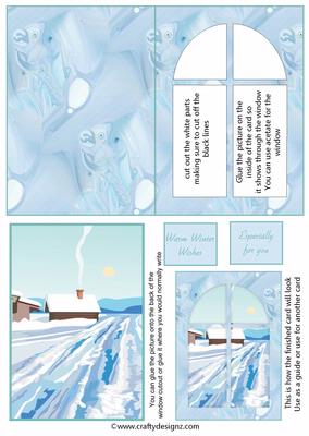 Winter Scene Window Card Kit