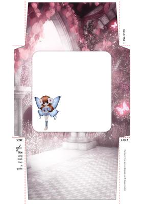 Blue Flutterby Fairy Envelope 1 Mix N Match