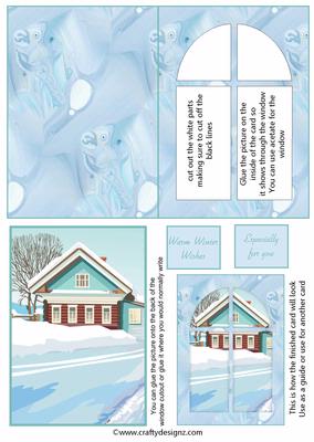 Winter Scene Window Card Kit
