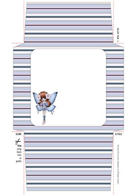 Blue Flutterby Fairy Envelope 3 Mix N Match