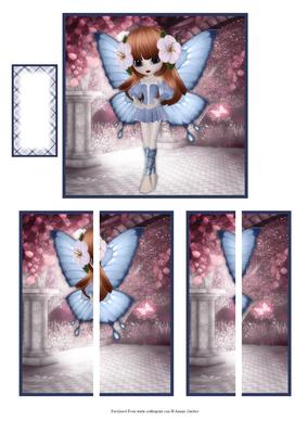 Blue Flutterby Fairy Side Stacker Mix N Match