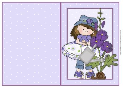 Cloey Loves Purple A5 Quick Card