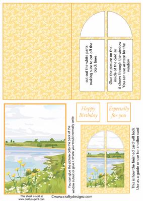 Flowers by the Lake Window Card Kit