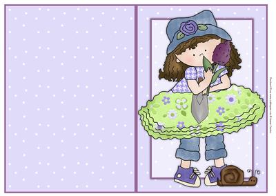Cloey Loves Purple A5 Quick Card