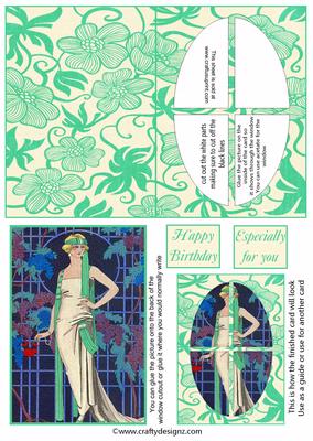 Art Deco Window Card Kit 5