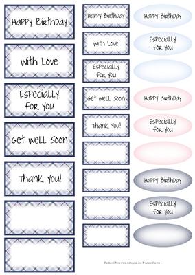 Blue Flutterby Fairy Sentiments Mix N Match