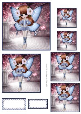 Blue Flutterby Fairy Toppers Mix N Match