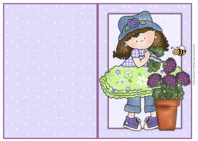 Cloey Loves Purple A5 Quick Card