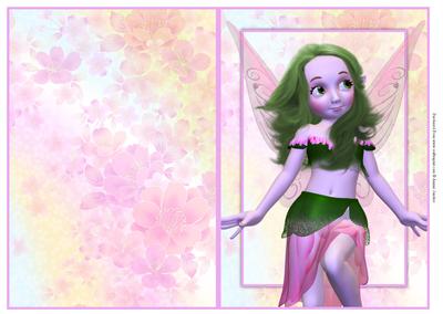 Beautiful Fairy Quick Card with Fantasy Floral Paper