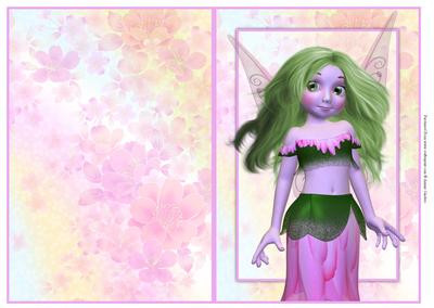 Beautiful Fairy Quick Card with Fantasy Floral Paper