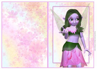 Beautiful Fairy Quick Card with Fantasy Floral Paper