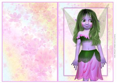 Beautiful Fairy Quick Card with Fantasy Floral Paper