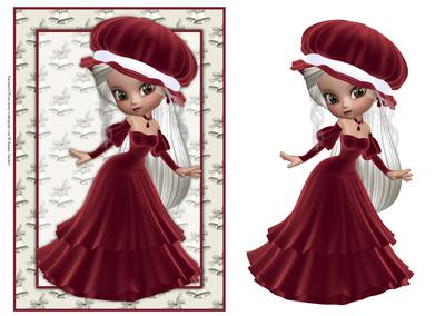 Christmas Cutie in Red Card Front