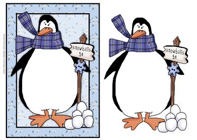Penguin & Snowballs Card Front