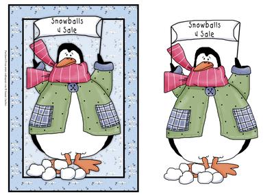 Penguin & Snowballs Card Front