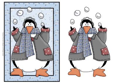Penguin & Snowballs Card Front