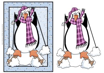 Penguin & Snowballs Card Front