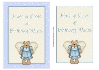 Angel Teddy & Sentiment Card Front