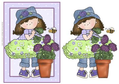 Cloey Loves Purple Card Front