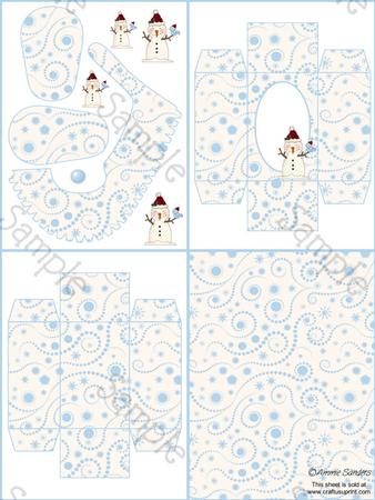 Winter Time Snowman Baby Shoe & Box Kit