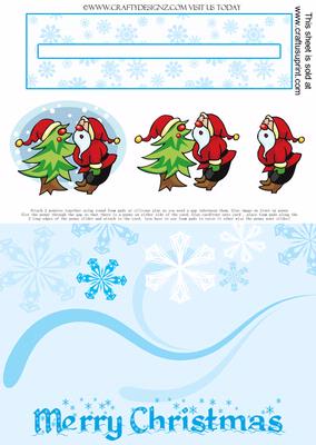 Santa with Christmas Tree Merry Christmas Penny Slider Kit